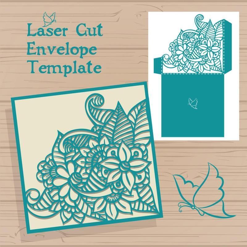 Flower Envelope Cutting Dies Handmade Stencil Mold Embossing Pattern