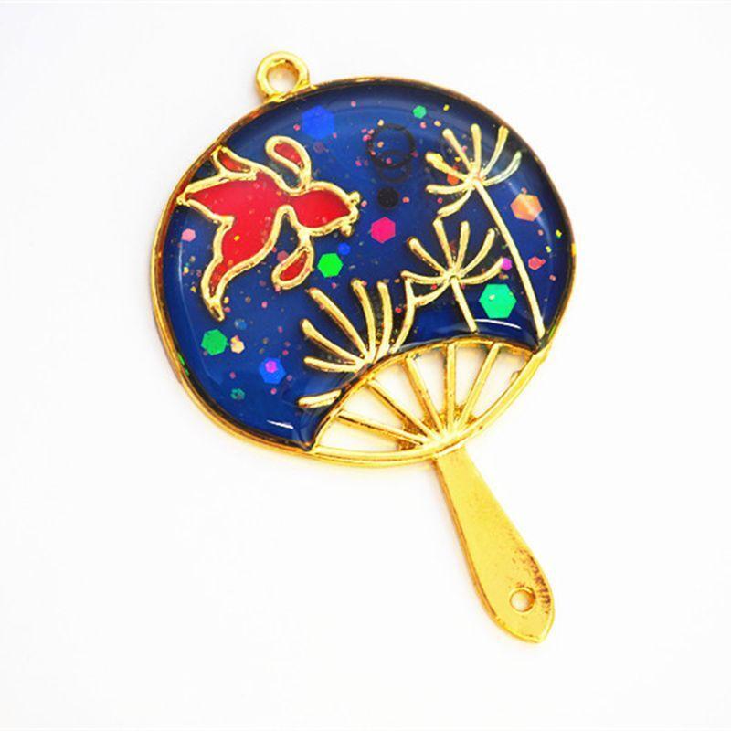 Handmade 4x Open Bezel Setting Mt Fuji Style Fans Metal Frame for DIY Jewelry