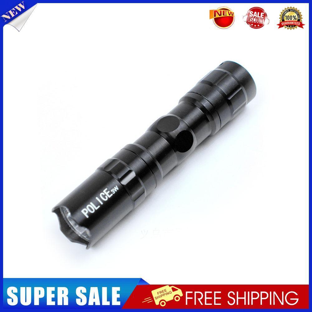 Portable Mini LED Flashlight Torch 3W Keychain Light Water Proof Black