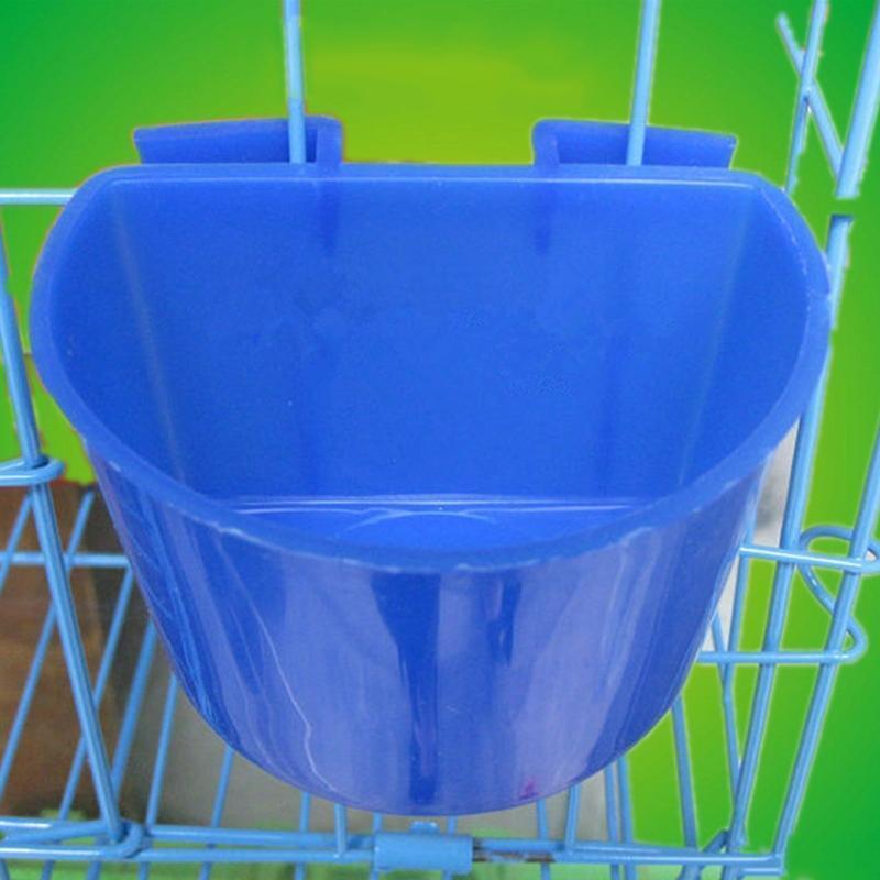 4pcs Pigeon Feeder Water Food Feeding Birds Parrots Hanging Cage Semicircle Bowl