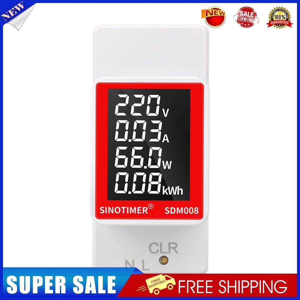 SDM008 Digital Wattmeter kWh Voltage Current Power Consumption Energy Meter