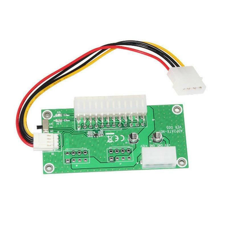 Atx 24Pin to 4Pin Molex Power Adapter Dual Power Supply Board Synchronous Start