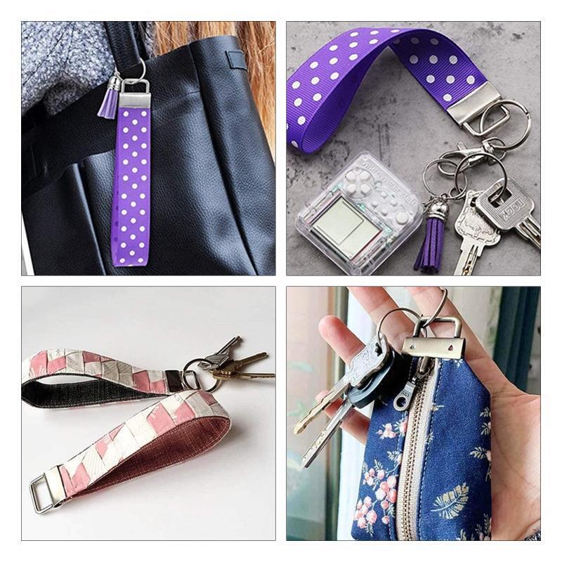 Key Fob Hardware Set of 75 Pcs with Tassels DIY Project Craft Handmade Kit