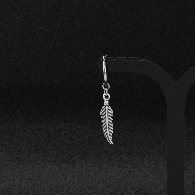 Classic Feather Leaves Pendant Drop Hoop Earrings Fashion Jewelry Ornament Gifts