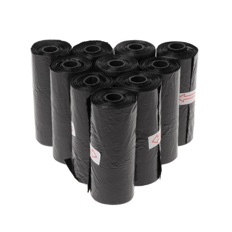 150 Count Dog Poop Bags Black Waste Bag Leak-proof Dog Waste Bags 8.7''x12''