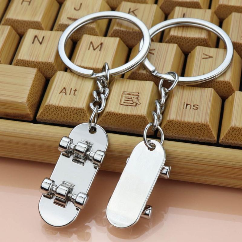 2x Mini Skateboard Key Chain Scooter Keychain for Outdoor Sports Creative Gifts