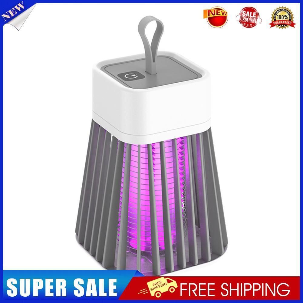 Electric Bug Insect Trap LED Lamp Mute Mosquito Killer (Rechargeable Grey)