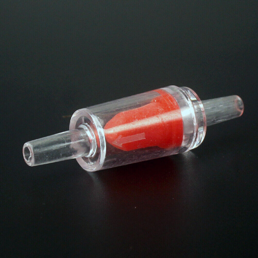10pcs Tracheal Check Valve Fish Tank Aquarium Non Return Air Pump (Red L)