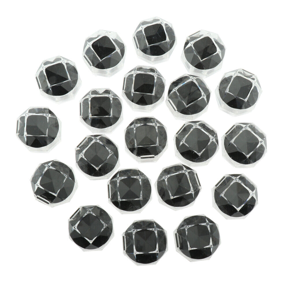 20PCS Acrylic Transparent  Small Plastic Jewelry Display Case Black