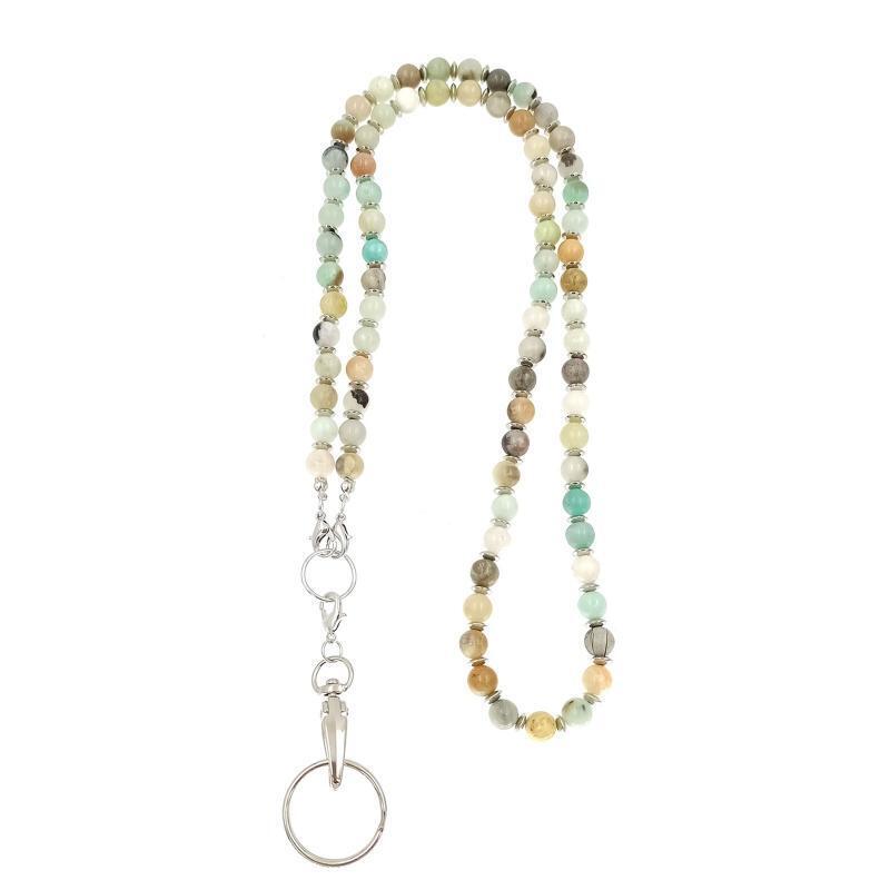 Spacer Beads Work Document Lanyard Necklace Id Badge Easy Pull Buckle Necklace