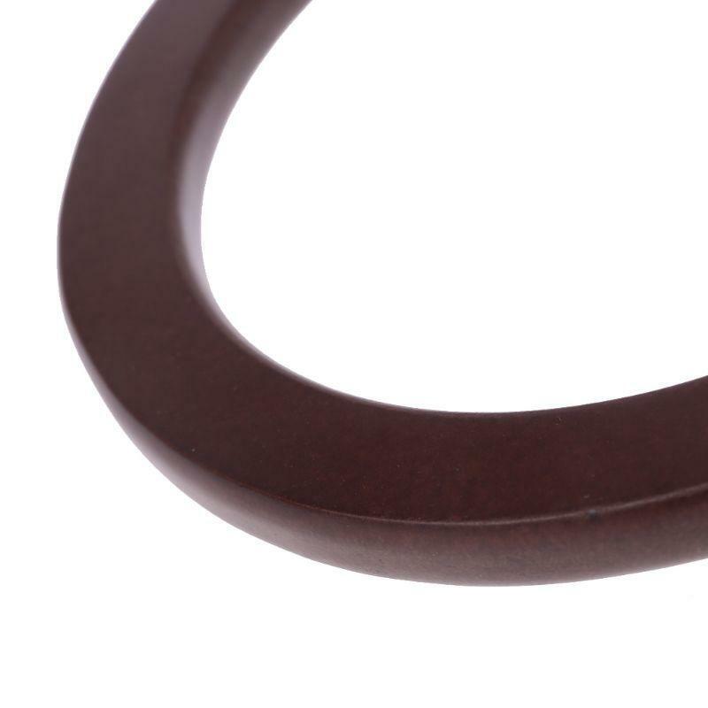 Wood Round Shaped Handle Replacement for Handbags Women Travel Causal Beach Bags