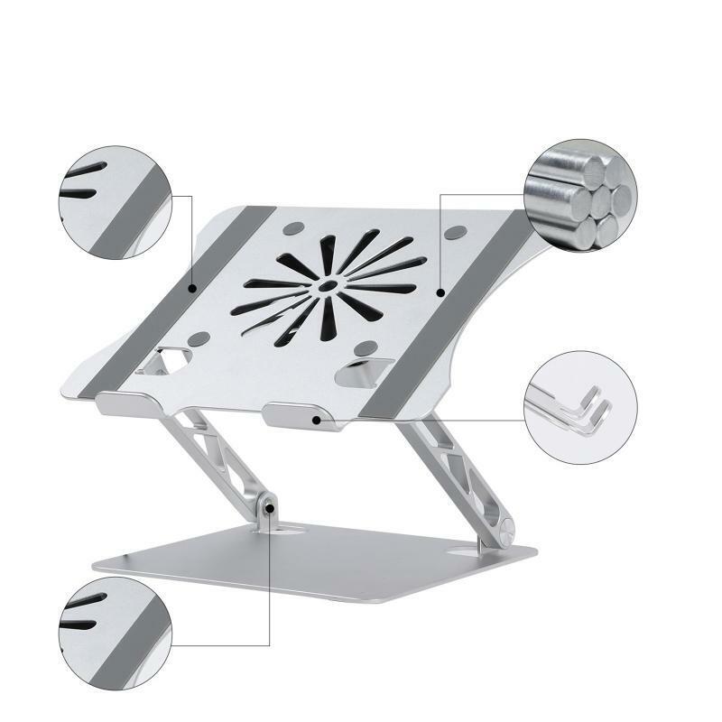 Foldable Holder Bracket Ergonomic Stand Laptop Cooler Fan Riser Stand Portable