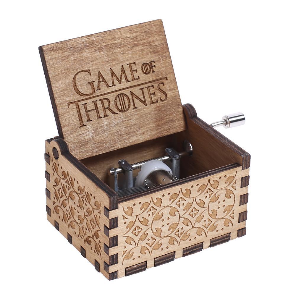 GAME OF THRONES Music Box Engraved Wooden Music Box Crafts Kid Xmas Gifts