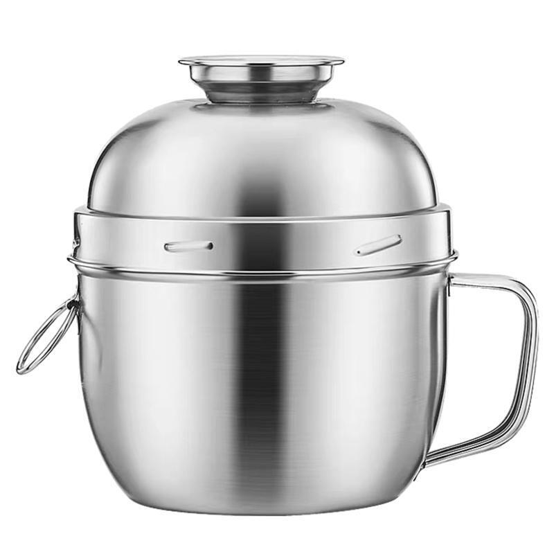 Double-Layer Lunch Box Food Grade Stainless Steel Leak-Proof with Handle Durable