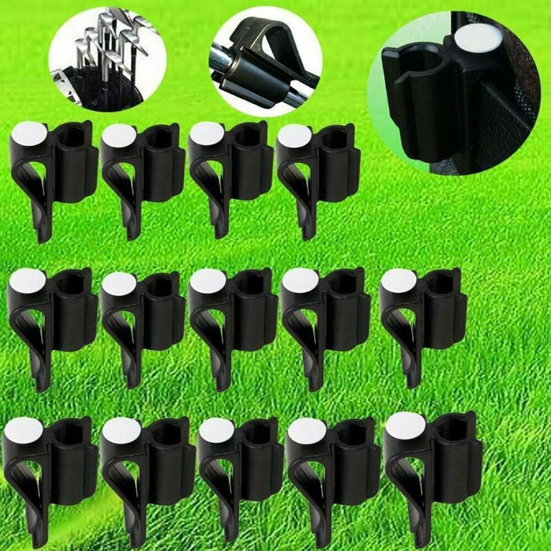 14Pcs Golf Club Bag Clips On Putter Clamp Holder Organizer Black Putting Clip