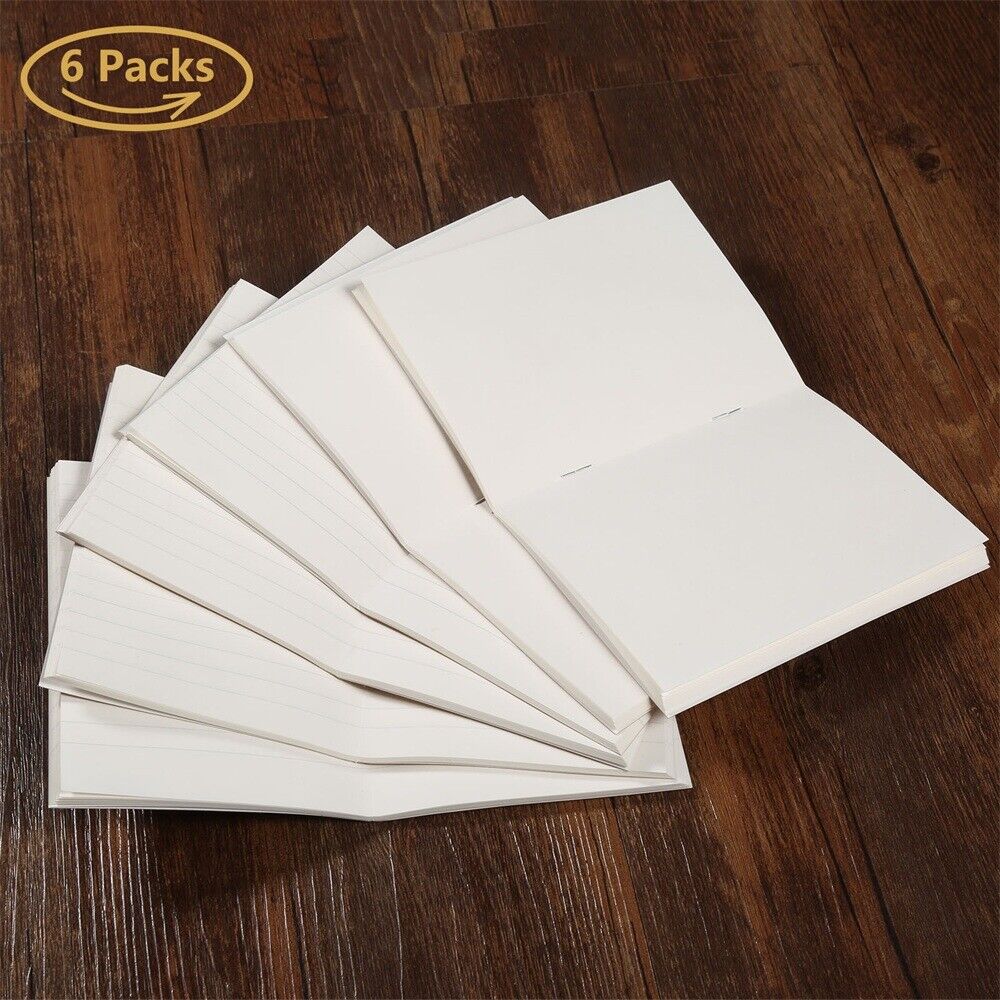 6 Sets Blank Paper Refill For Notebook Journal Diary Passport Memo Notepad Memo