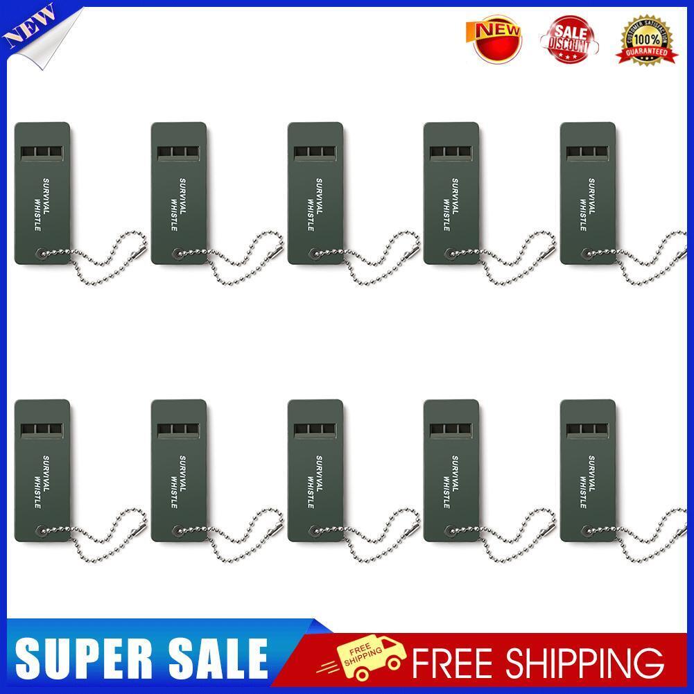 10pcs Outdoor Survival Whistle Multi Audio High Triple Frequency Whistle