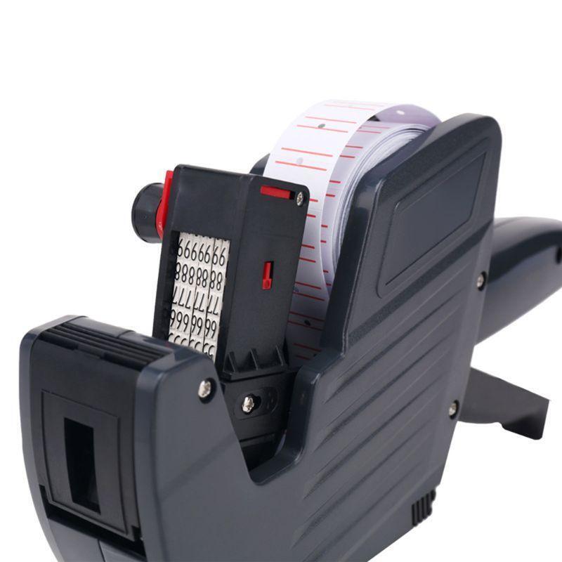 8 Digits Price Tag Gun Labeler Labeller with Red Lines Label Paper Retail Store