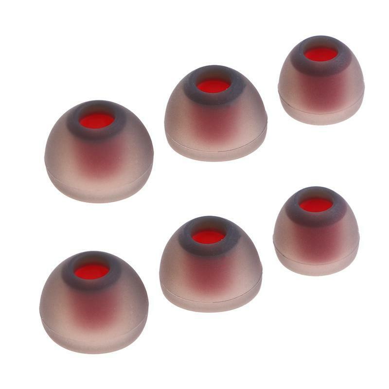 3 Pairs (6Pcs) Silicone Eartips Earbud For In-Ear Moving Iron Headphone Earphone
