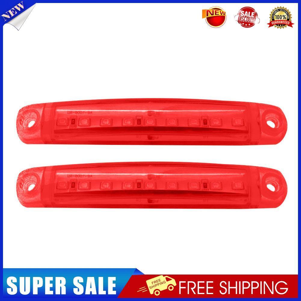 2pcs 9 LED Truck Side Marker Light Tail Parking Turn Signal Lamp (Red)