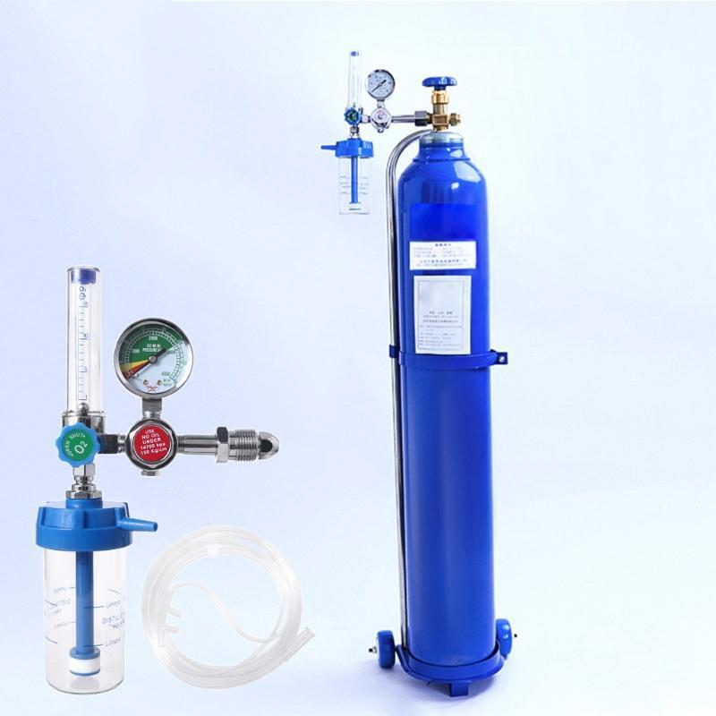Oxygen Pressure Gas Regulator Inhaler w/Tube O2 Pressure Reducer Oxygen Gauge