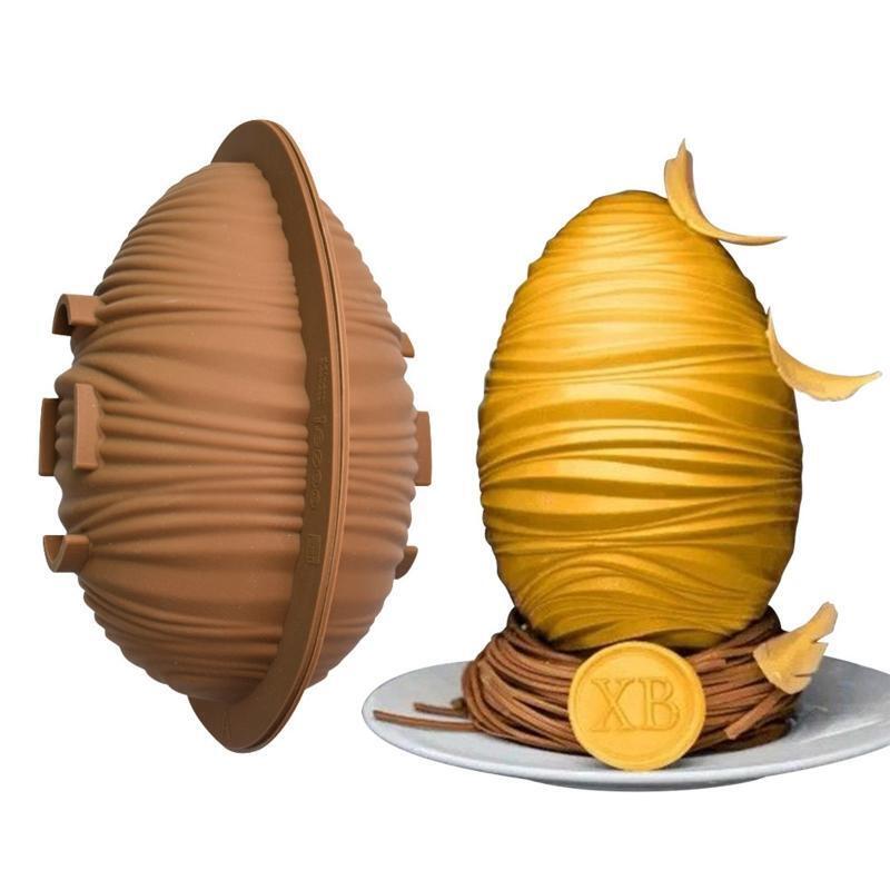 2 PCS Nest Pattern Half Egg Shaped Silicone Moulds Crystal Epoxy Chocolate Mould