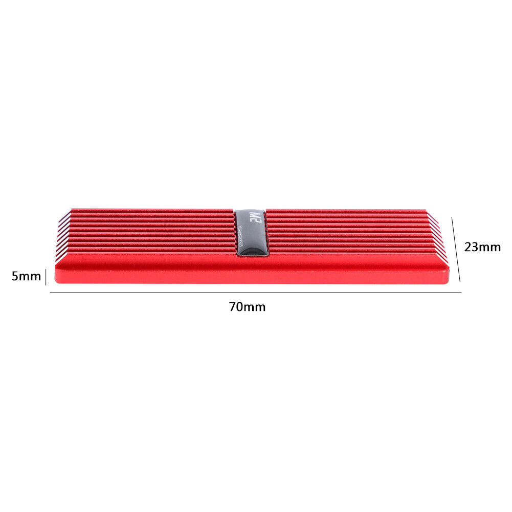 SSD Heatsink Radiator Cooler M.2 2280 NVME Heat Dissipation Pads (Red)