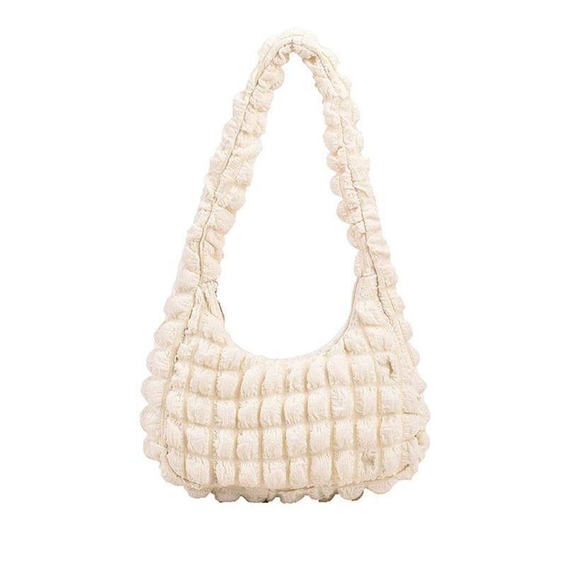 Versatile Underarm Bag Pleated Cloud Bag Shoulder Bag Small Square Bag for Women
