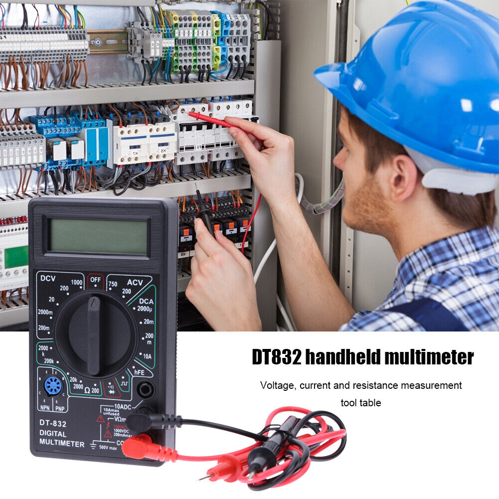 Multifunction Digital AC DC Multimeter Current Voltage Resistance Monitor