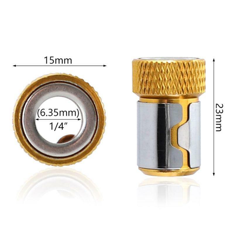Screwdriver Bits Magnetic Ring 1/4" 6.35mm Metal Strong Magnetizer Screw for