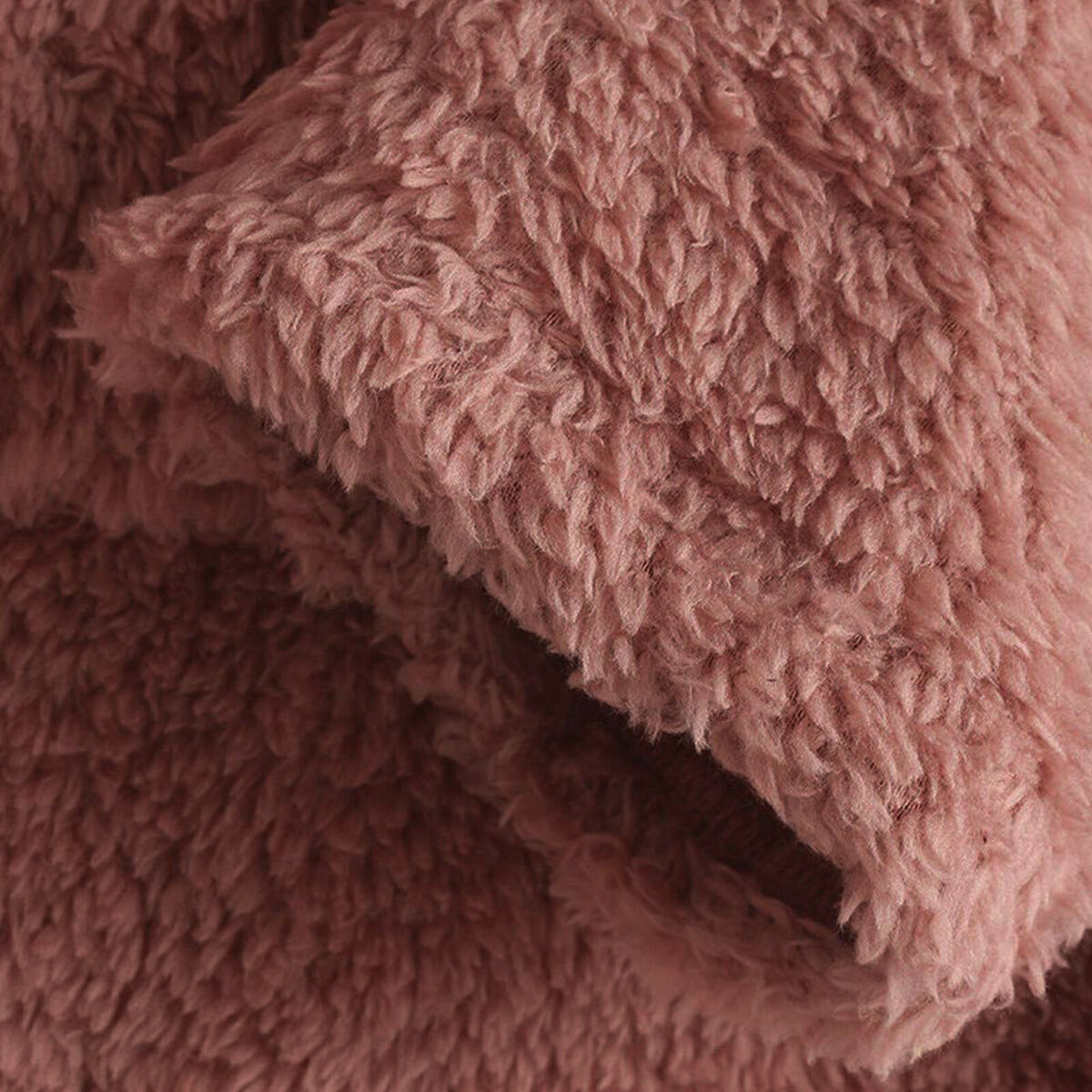 Sherpa Hood Wearable Blanket Plush Fleece Blanket Sweatshirt (Sloth Pink M)