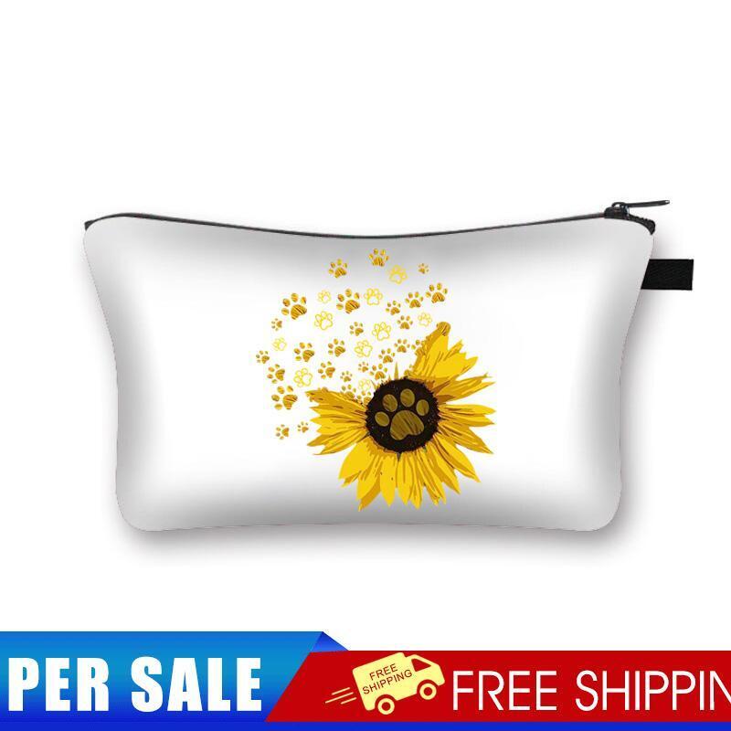 Dog Printed Hand Hold Travel Storage Cosmetic Bag Toiletry Bag-01755