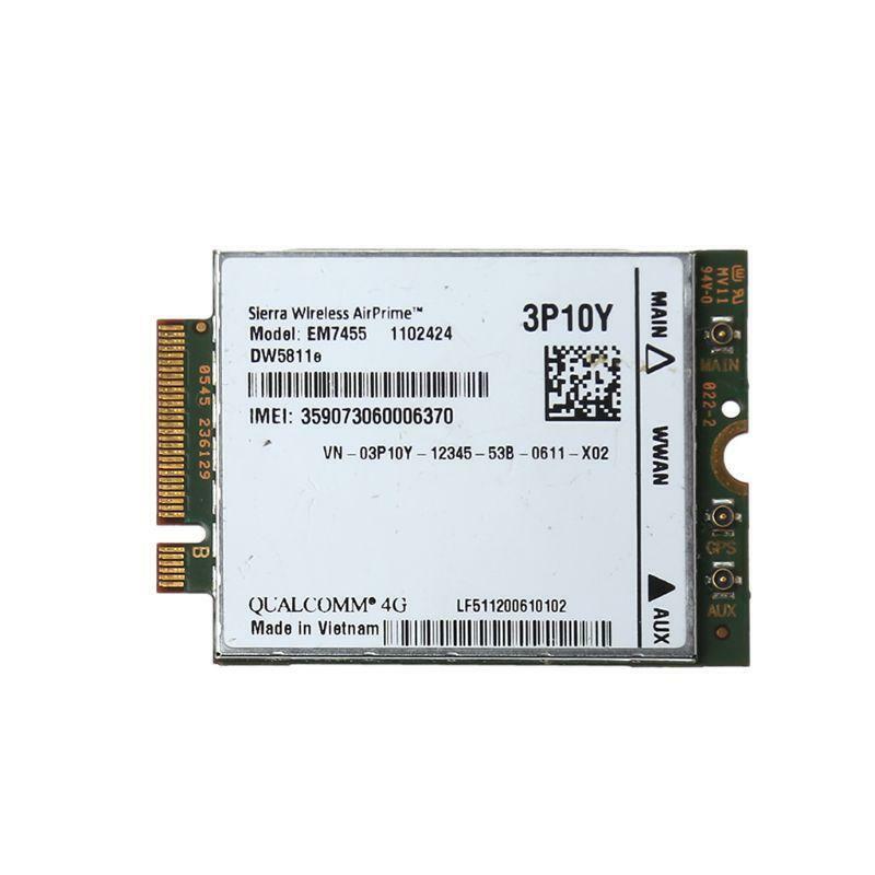 Wireless EM7455 Replacement DW5811e 3P10Y Qualcomm 4G LTE WWAN NGFF Module Card