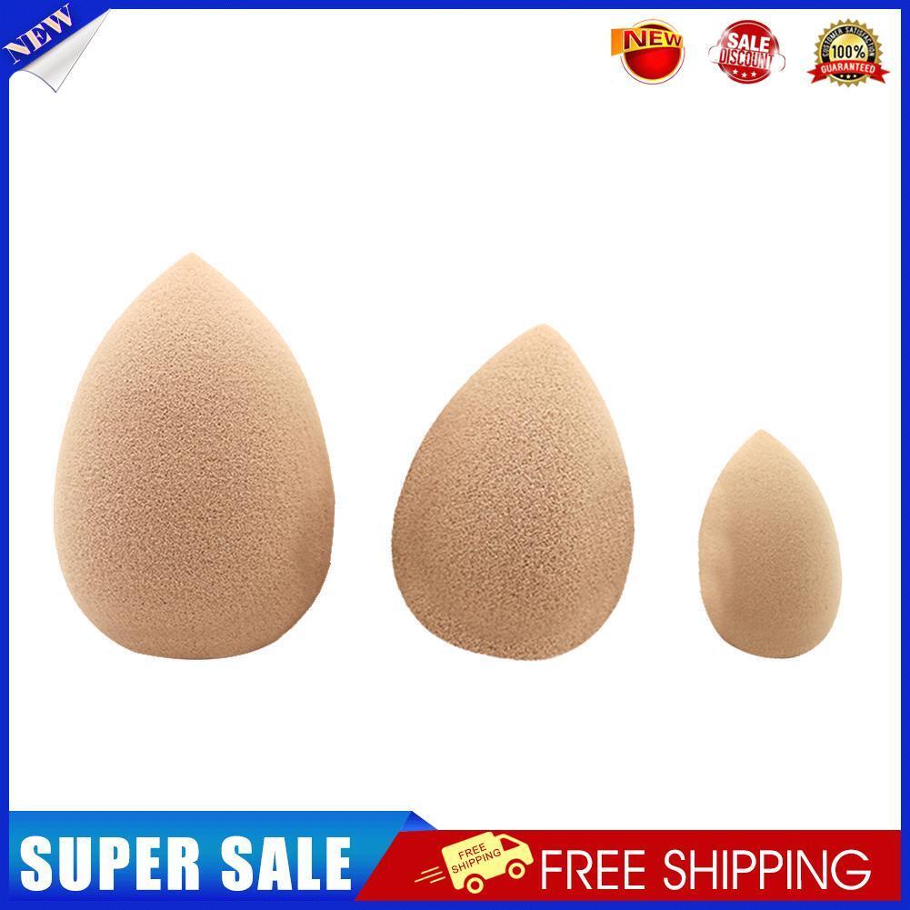 3pcs Soft Makeup Sponge Puff Face Foundation Powder Cosmetic Tool (Coffee)