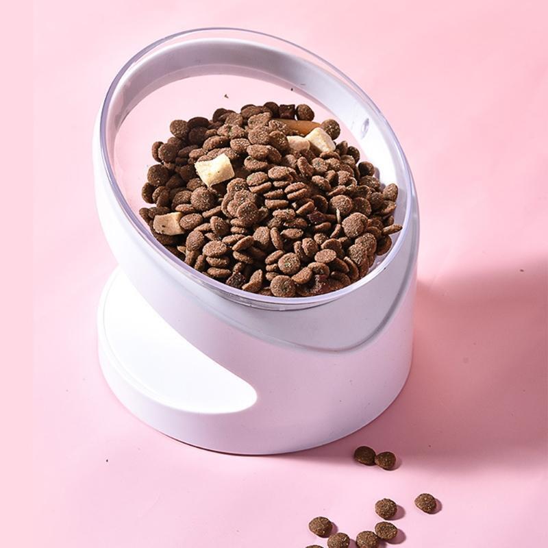 Cat Raised Bowl with Stand 18° Tilted Pet Feeder Bowl Split Design Easy to Wash
