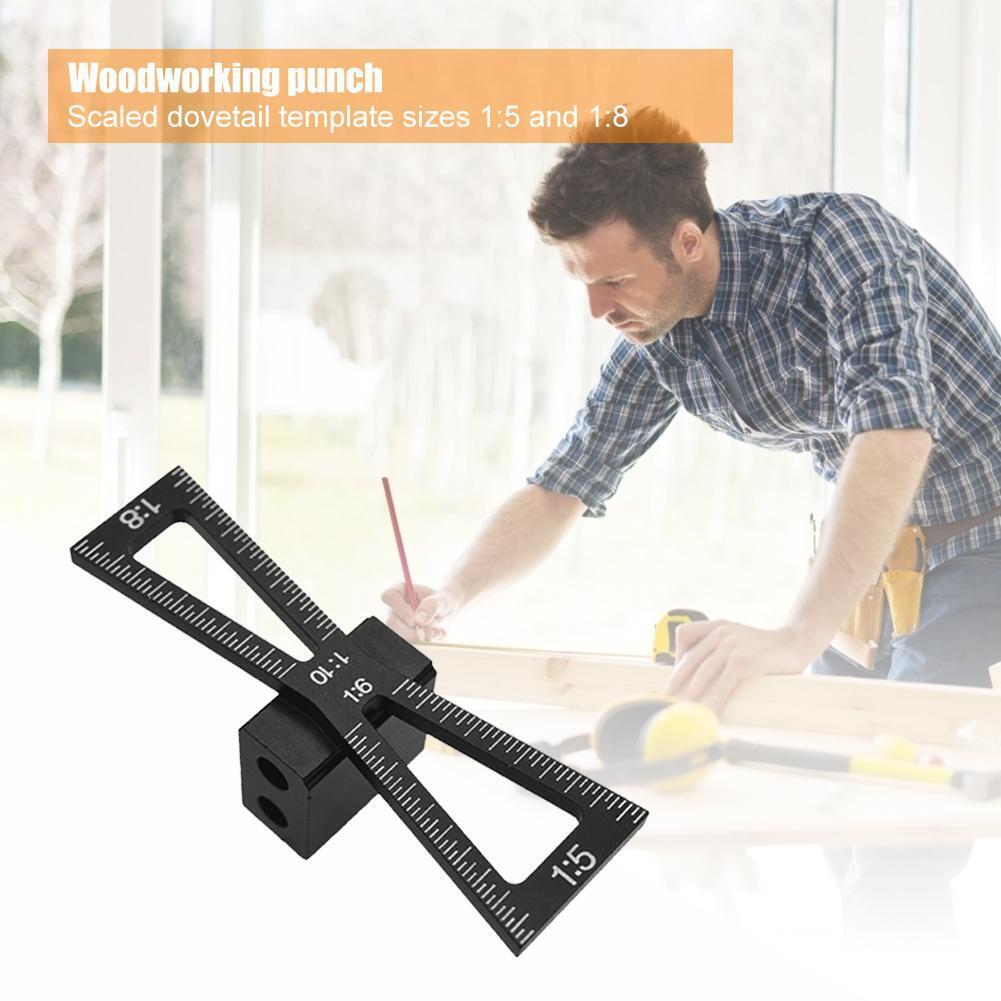 Aluminum Wood Joints Gauge Woodworking Dovetail Marking Gauge Template Tool