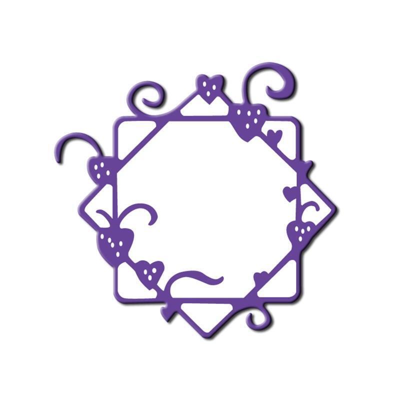 Rhombic Heart Lace Frame Metal Cutting Dies Stencil DIY Scrapbooking Template