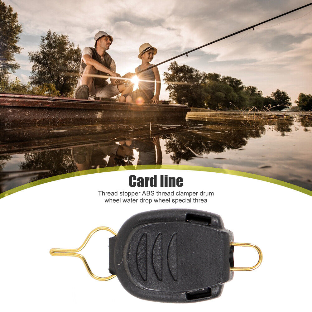 5x Fishing Line Stopper Baitcasting Reel Wire Holder Buckle Keeper (Black)