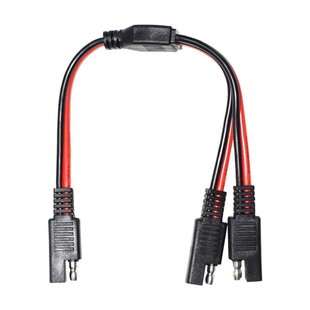 300mm1 to 2 14AWG 2 Pin Quick Connect Disconnect Plug SAE to SAE Extension Cable