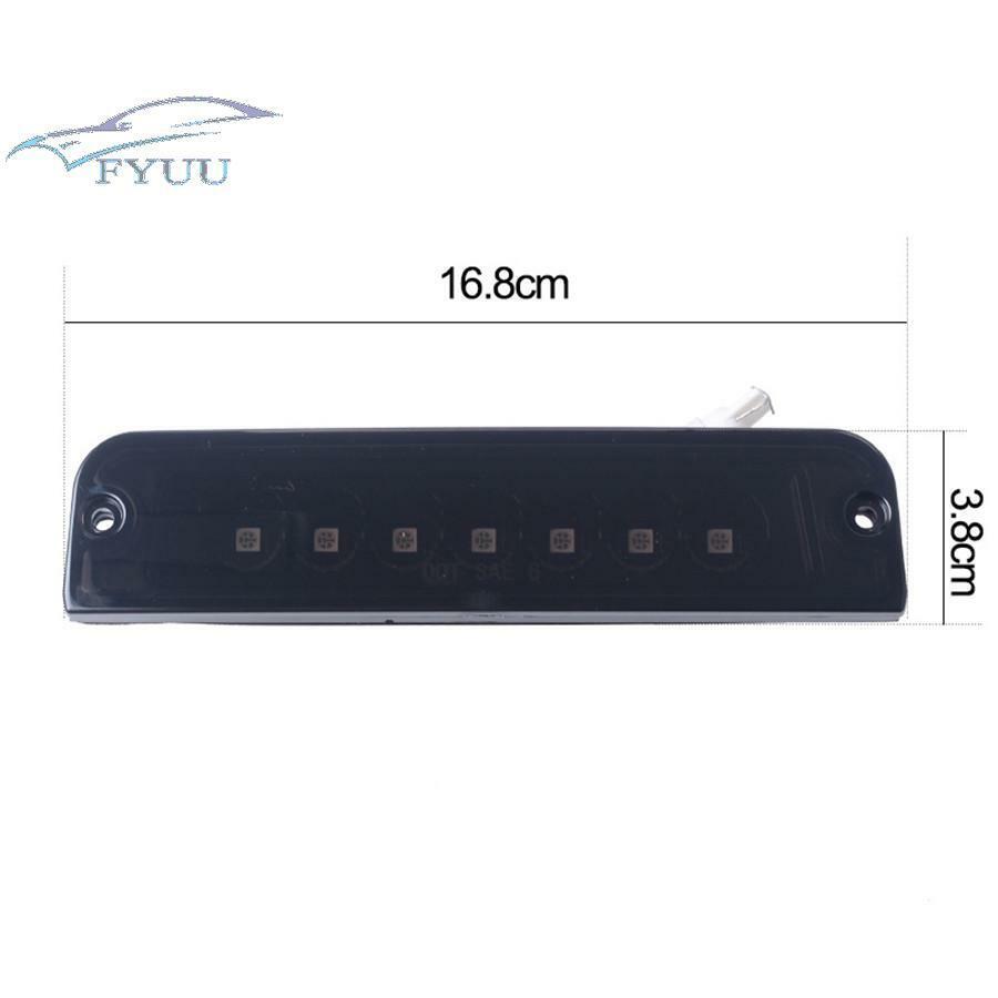 12V LED Smoked Third Brake Red Tail Light Rear Lamp Lens For Jeep Wrangler 97-06