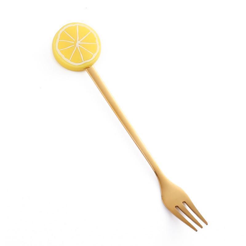 Stainless Steel Mooncake Forks Coffee Spoon Fruit Small Fork Dessert Spoon Forks