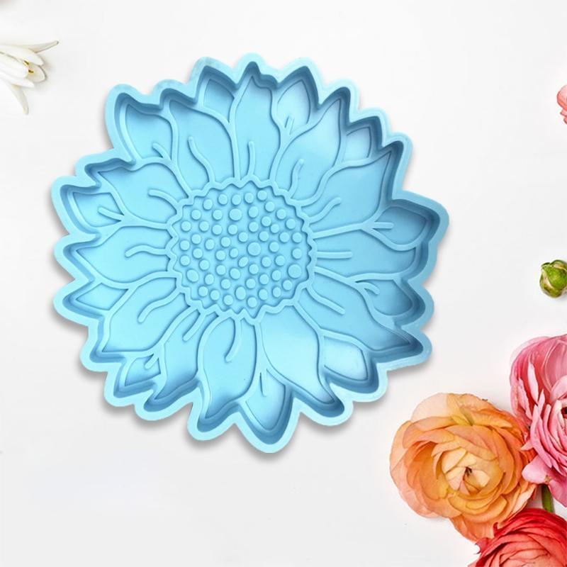 Handmade Sunflower Coaster Epoxy Silicone Mould DIY Arts Craft Cups Mats Mold