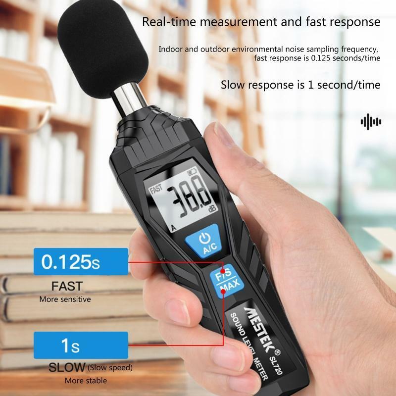 Dual Mode Sound Monitor Decibel Meter Noise Level Meter LCD Display 30-130dB