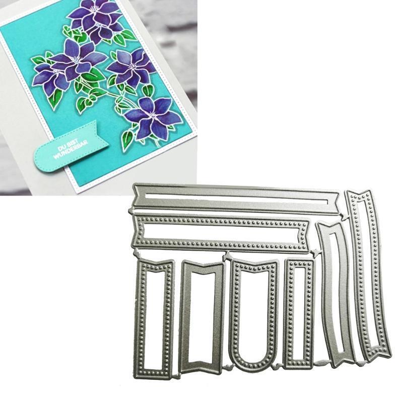 Rectangle Border Shape Carbon Steel Cutting Dies DIY Scrapbooking Photo Album