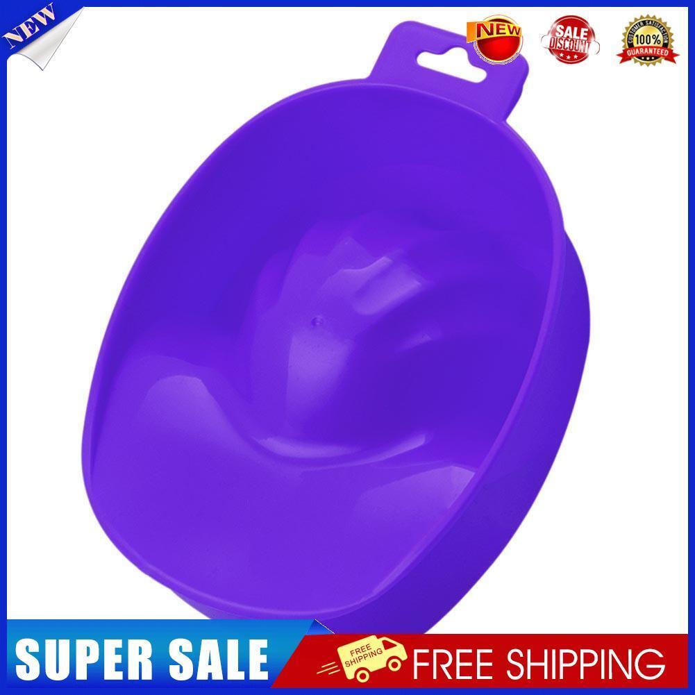 1pc Nail Art Hand Wash Remover Soak Bowl Nail Bath Manicure Tool(Purple)