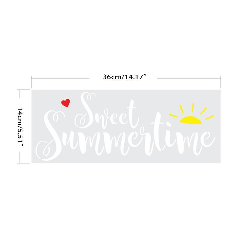 7 Pcs Hollow-out PET Template Holiday Party Graffiti Stencils for DIY Decoration