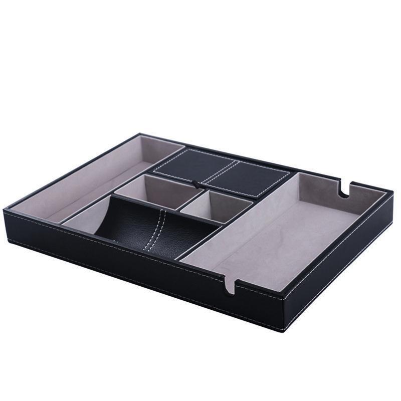 Valet Tray for Men EDC Nightstand Table Charging Station Catch All Dresser Tray