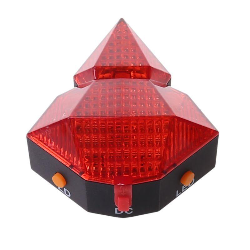 Cycling Bicycle Bike Rear Tail Safety Warning 8 LED and 2 Flashing Lamp Light