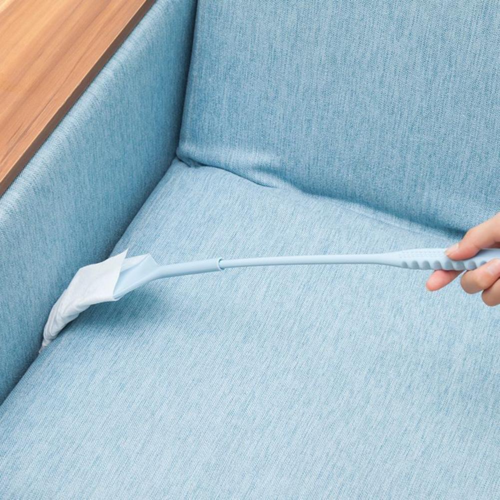 Long Handle Dust Brush Non-woven Household Bedroom Cleaning Tools (Blue)