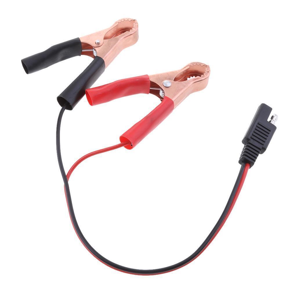 Premium 18AWG SAE to Alligator Clips Extension Cable Battery Jumper Booster